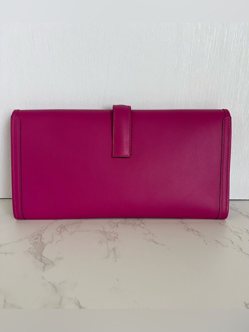 Hermes Jige Elan 29 Clutch In Rose Pourpre Swift Leather - Picture 6 of 14